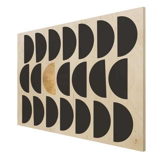 Wood photo prints Geometrical Semicircle II