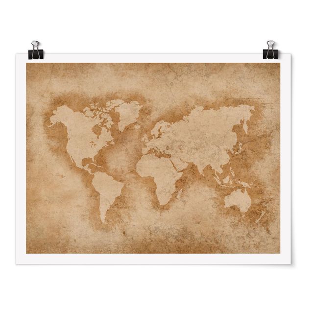 Prints maps Antique World Map