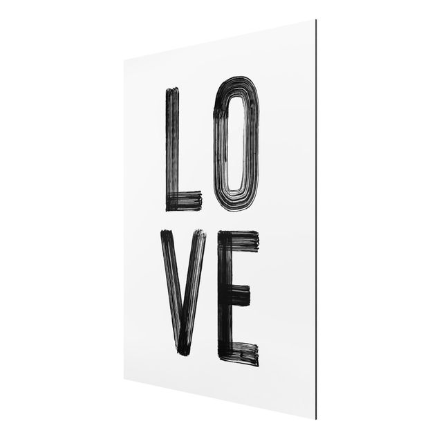 Prints modern Love Typography in Black