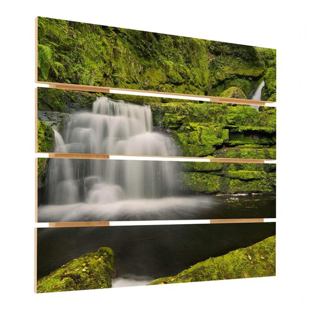 Wood prints Lower Mclean Falls In New Zealand