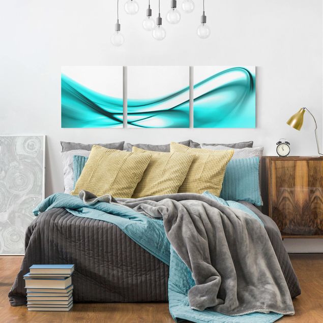 Canvas abstract Turquoise Design