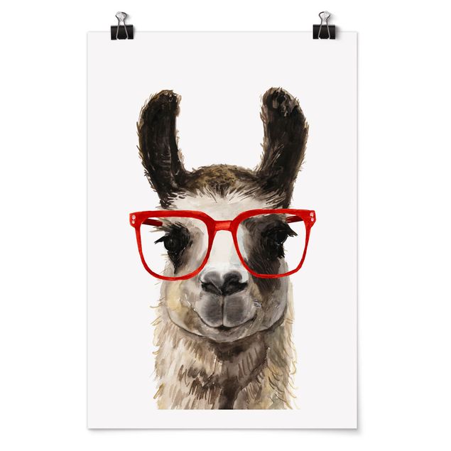 Contemporary art prints Hip Lama With Glasses II