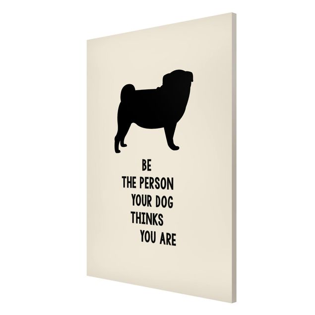 Magnet boards sayings & quotes Thinking Pug