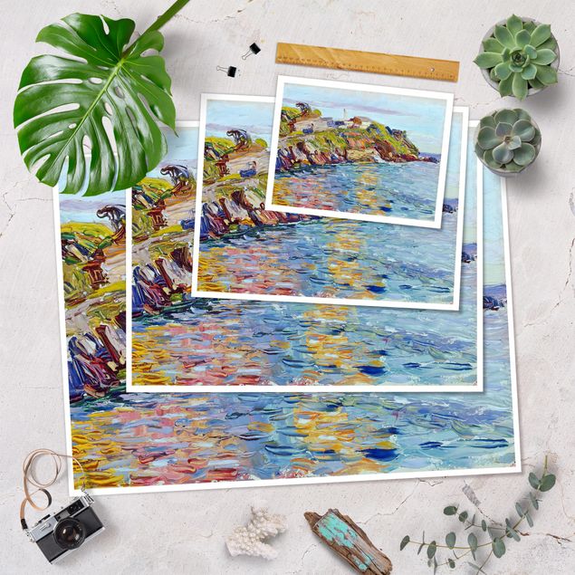 Prints multicoloured Wassily Kandinsky - Rapallo, The Bay
