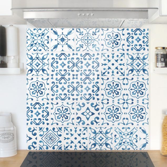 Kitchen Tile pattern Blue White