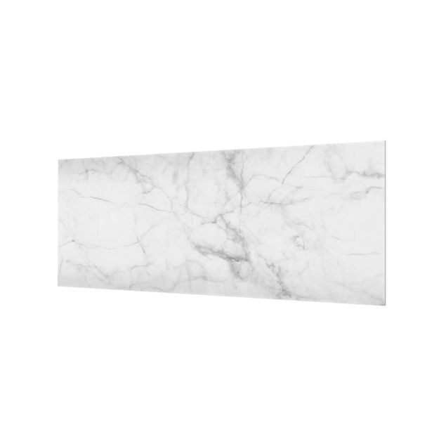 Glass Splashback - Bianco Carrara - Panoramic