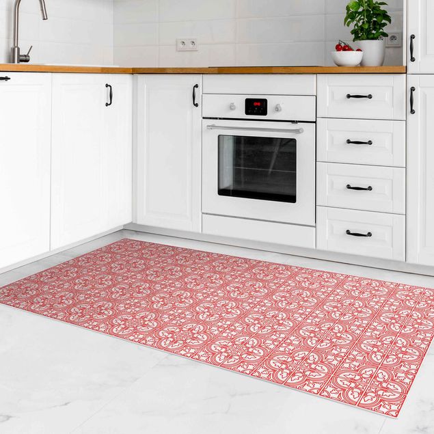Kitchen Tile Pattern Faro Red