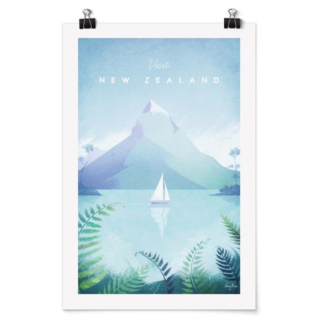 Prints Australia Travel Poster - New Zealand