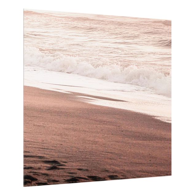 Glass splashback beach California Sunset