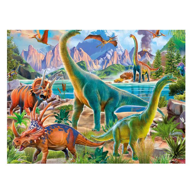 Cat prints Brachiosaurus And Tricaterops
