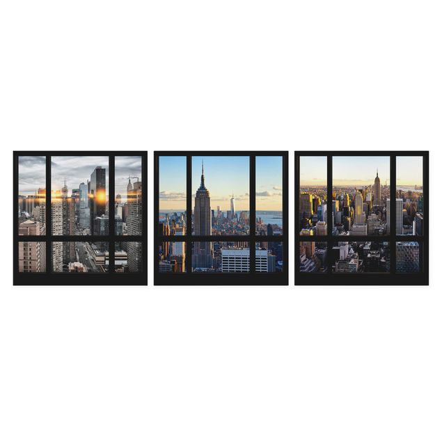Skyline canvas print Window Views Of New York