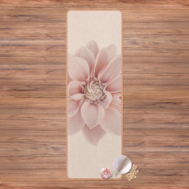 Modern rugs Dahlia Flower Pastel White Pink