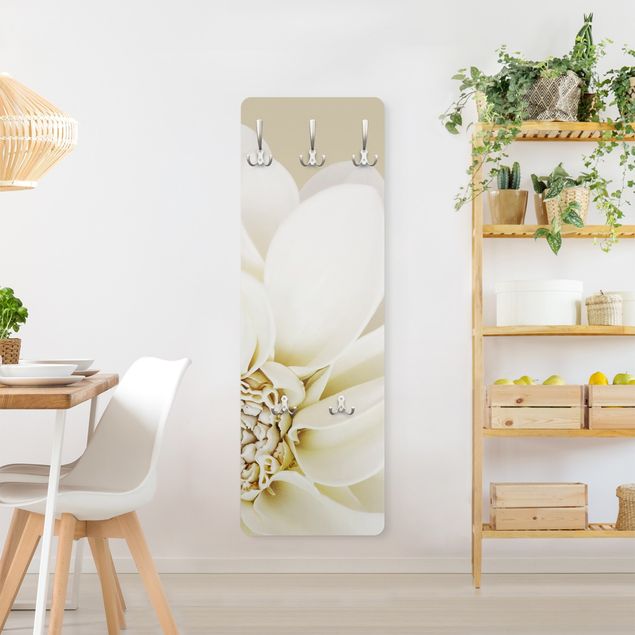 Wall mounted coat rack country Dahlia In Light Yellow