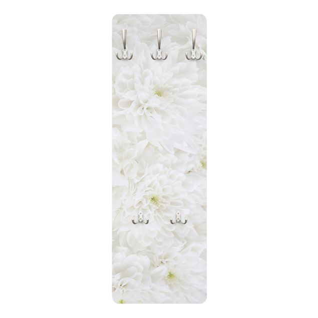 Coat rack - Dahlias Sea Of Flowers White