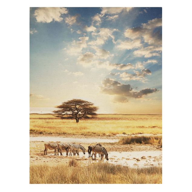 African wall art canvas The Lives Of Zebras