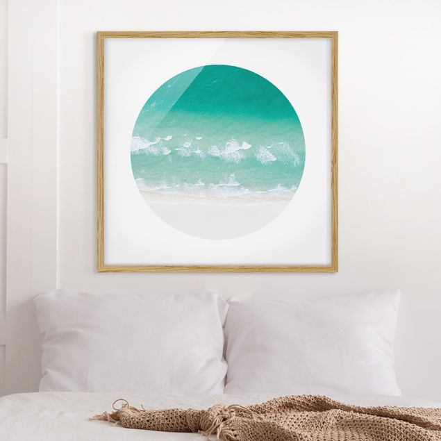 Framed beach prints The Ocean In A Circle