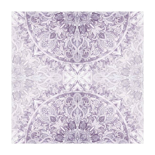 spiritual rugs Mandala Watercolour Ornament Purple