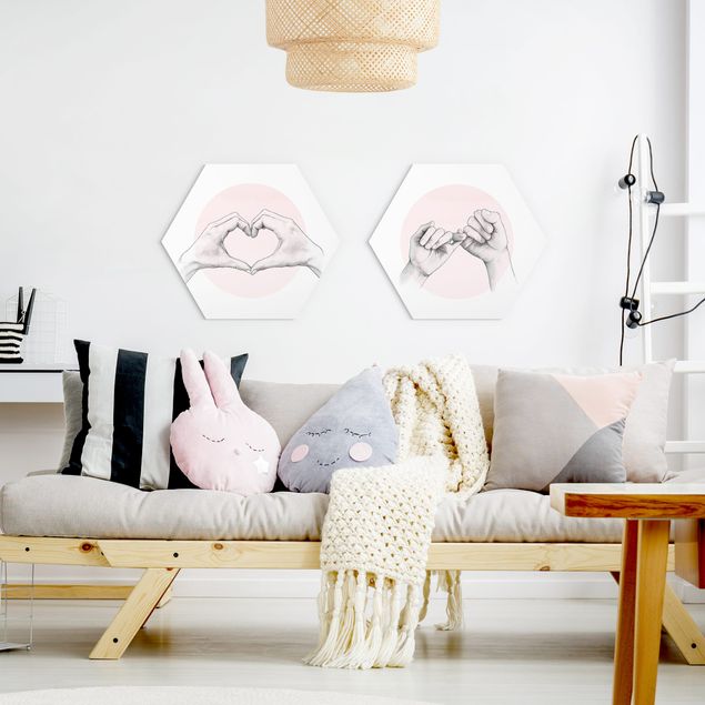 Canvas art Drawings On Pink