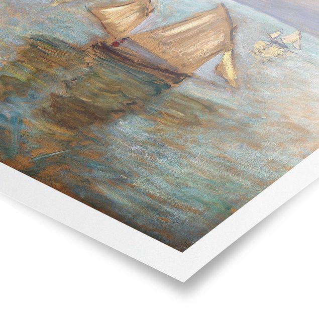 Landscape canvas prints Claude Monet - Fishing Boats Near Pourville