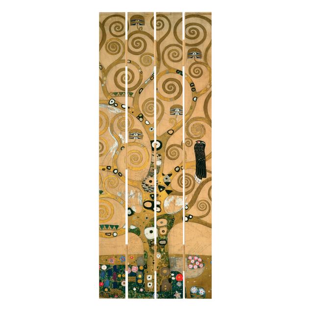 Wood prints landscape Gustav Klimt - The Tree of Life