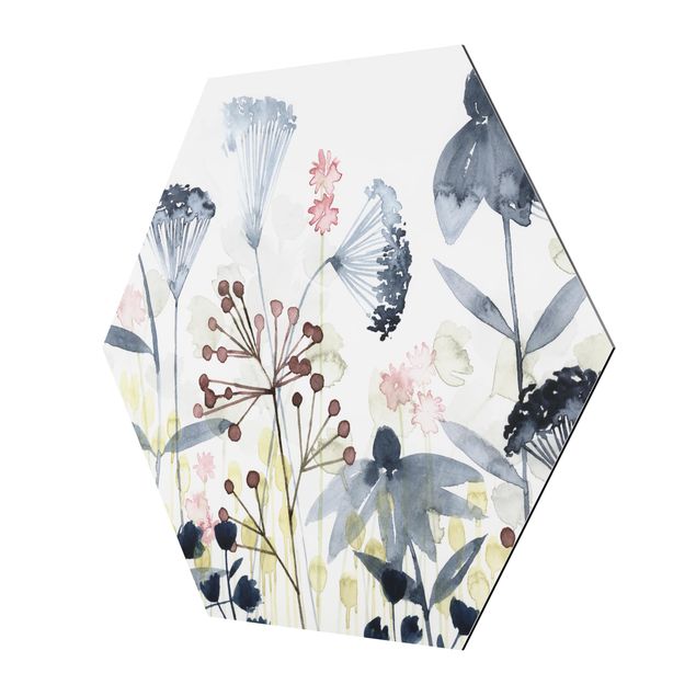 Hexagonal prints Wildflower Watercolour I
