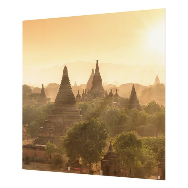 Splashback - Sun Setting Over Bagan - Square 1:1