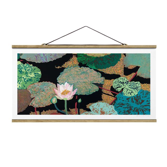 Modern art prints Lily With Leaves II