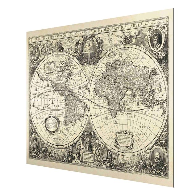 Printable world map Vintage World Map Antique Illustration