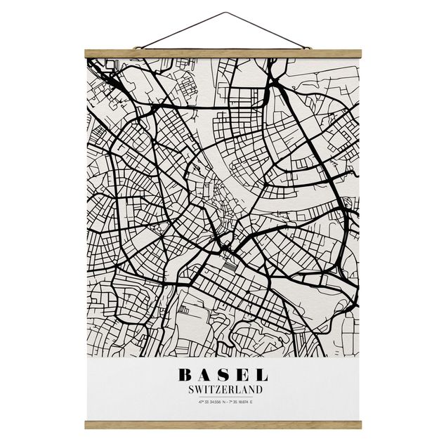 Printable world map Basel City Map - Classic