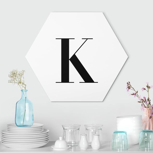 Kitchen Letter Serif White K
