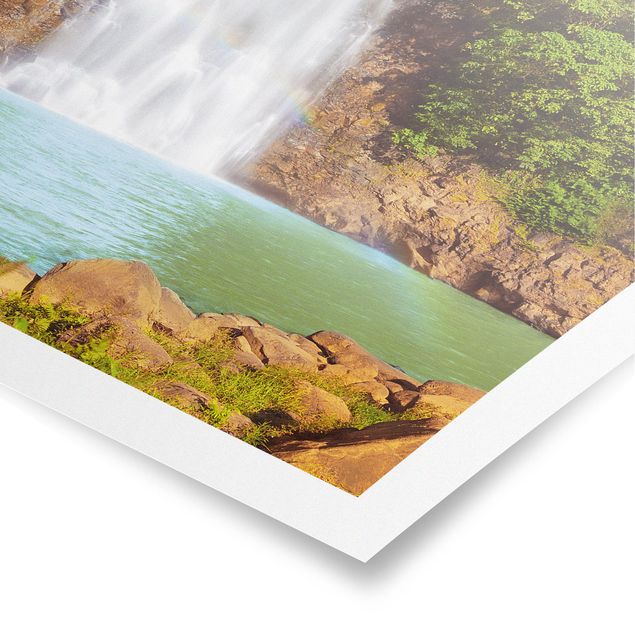 Landscape poster prints Waterfall Romance