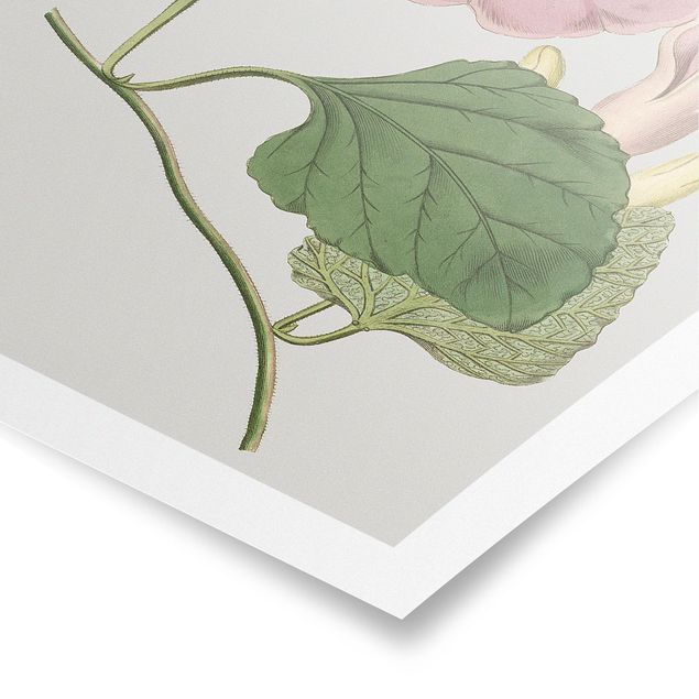 Green canvas wall art Floral Jewelry III