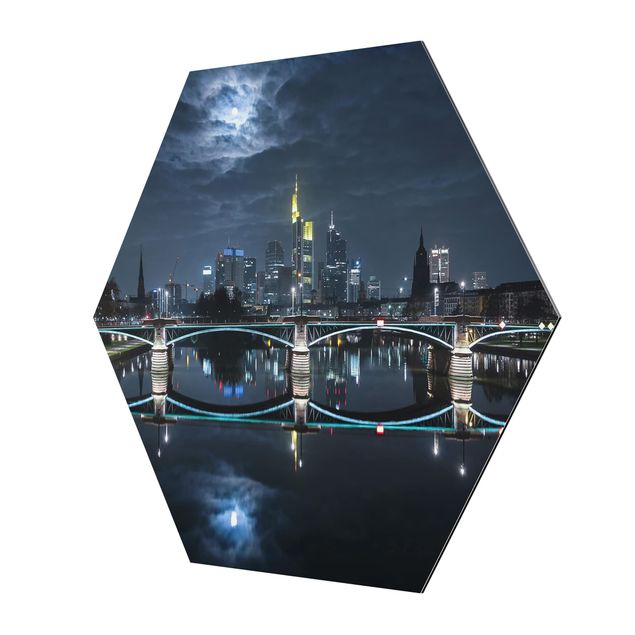 Hexagonal prints Frankfurt At Full Moon