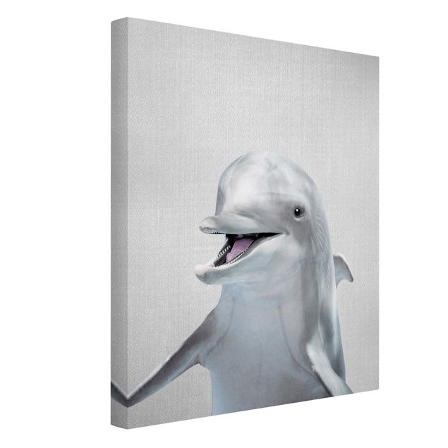 Wall art black and white Dolphin Diddi