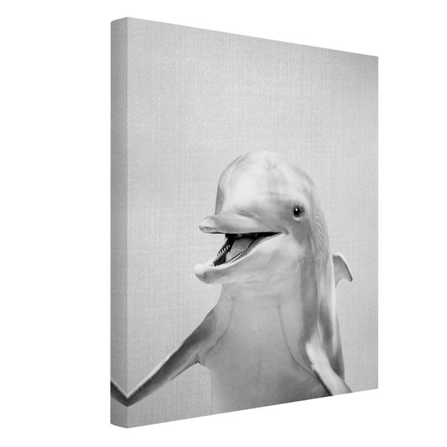 Wall art black and white Dolphin Diddi Black And White
