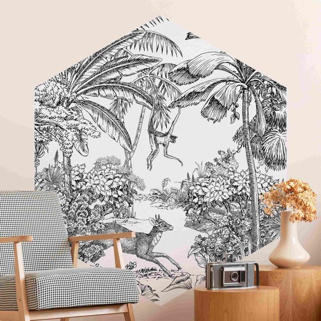Wallpapers flower Detailed Drawing Of Jungle
