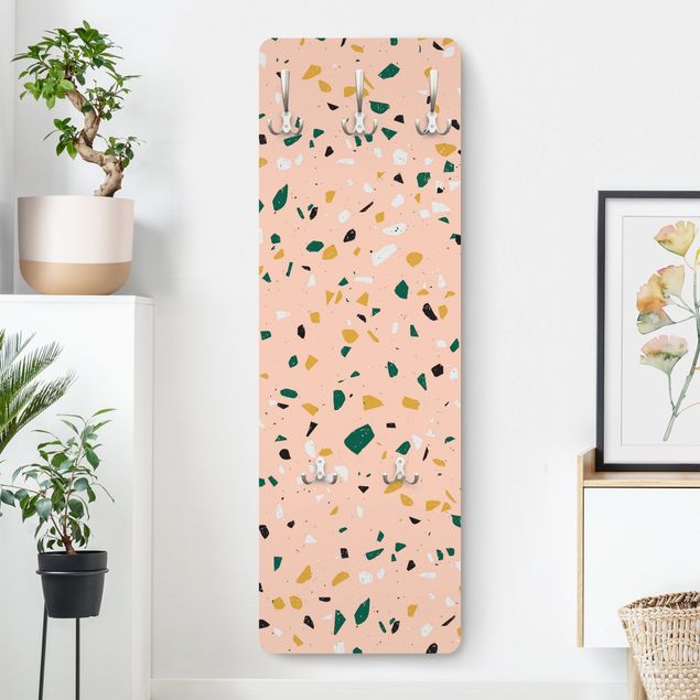 Wall mounted coat rack patterns Detailed Terrazzo Pattern Lecce