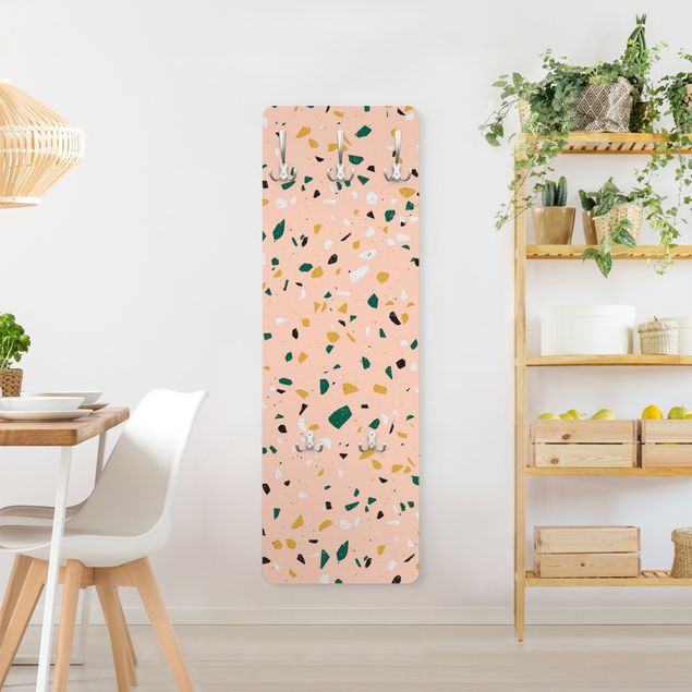 Wall coat rack Detailed Terrazzo Pattern Lecce