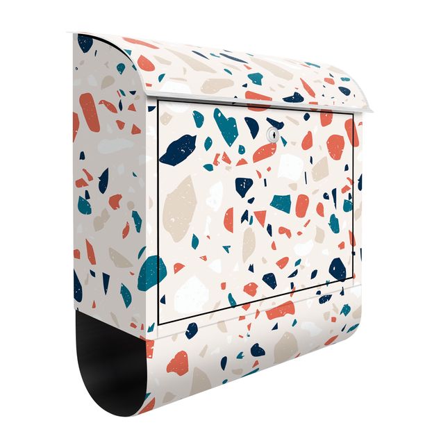Letterboxes creme Detailed Terrazzo Pattern Turin