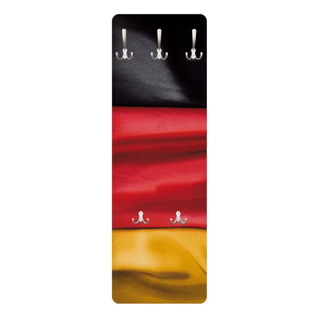 Wall coat rack German Flag in Motion
