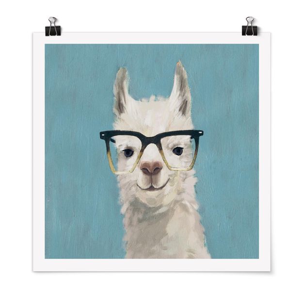Prints animals Lama With Glasses IV