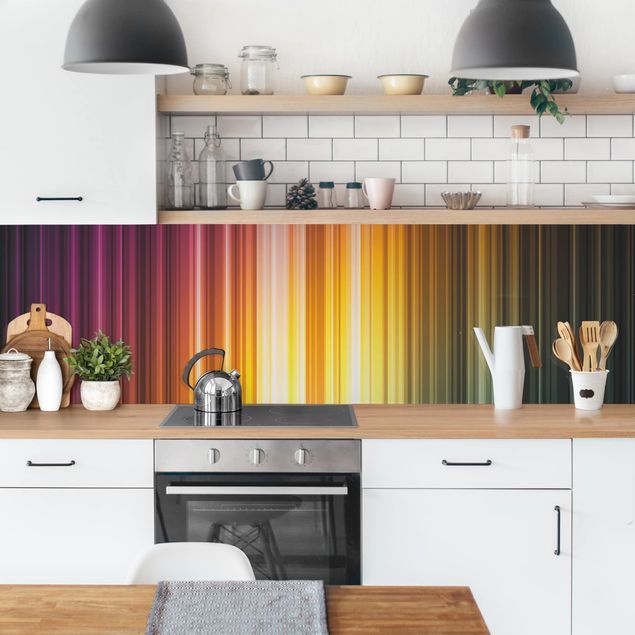 Kitchen splashback patterns Rainbow Light