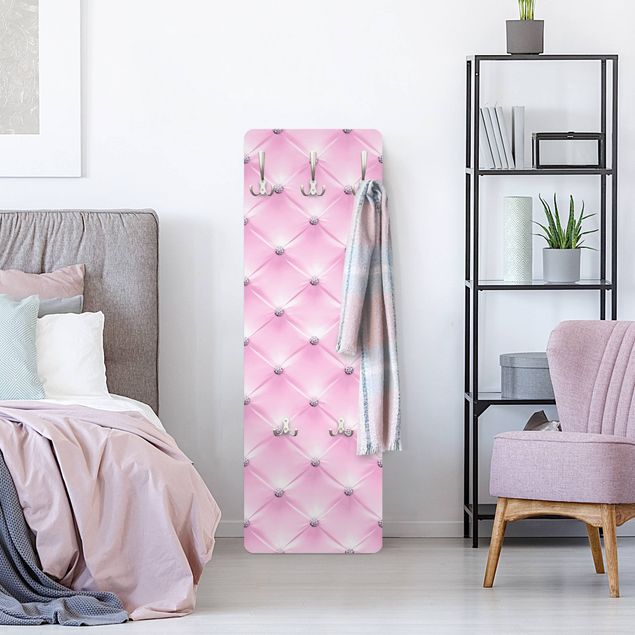 Wall coat rack Diamond Light Pink Luxury