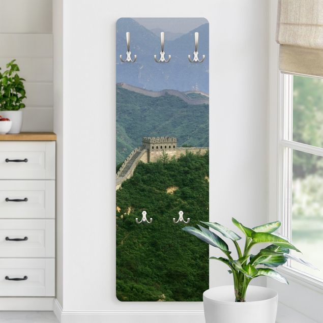 Wall mounted coat rack landscape The Great Wall Of China In The Open