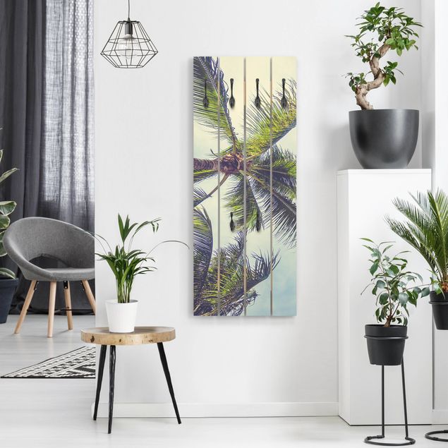 Wall mounted coat rack landscape The Palm Trees
