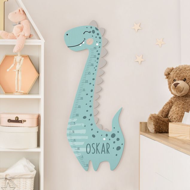 Kids room decor Dino boy pastel with custom name