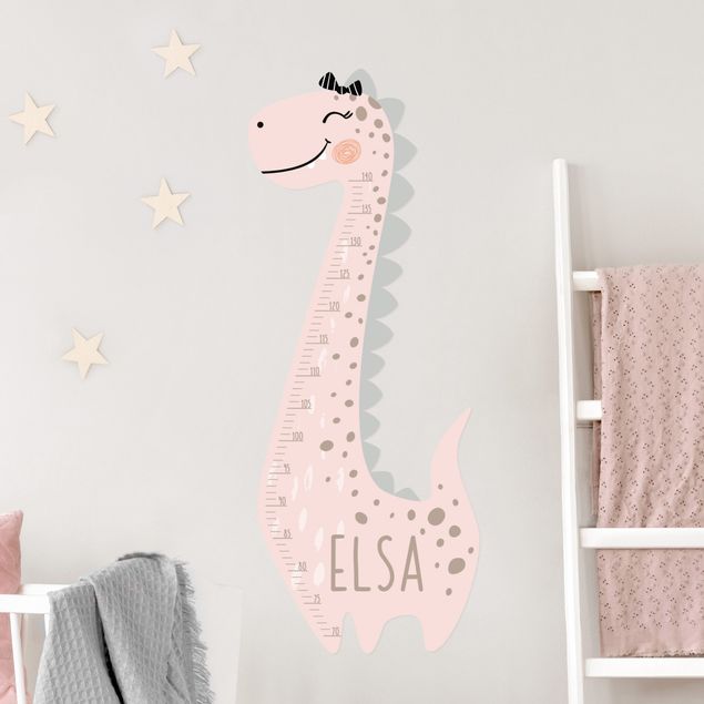 Kids room decor Dino girl pastel with custom name