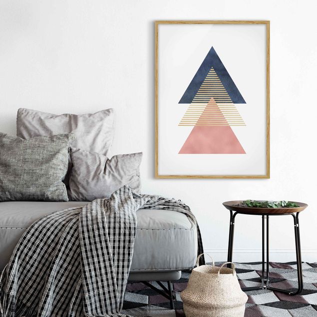 Modern art prints Three Triangles