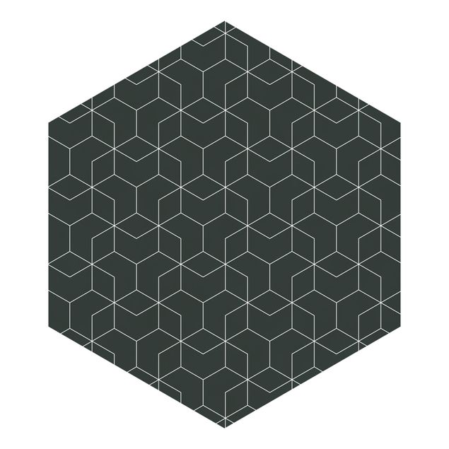 Wallpapers black Three-Dimensional Cube Pattern