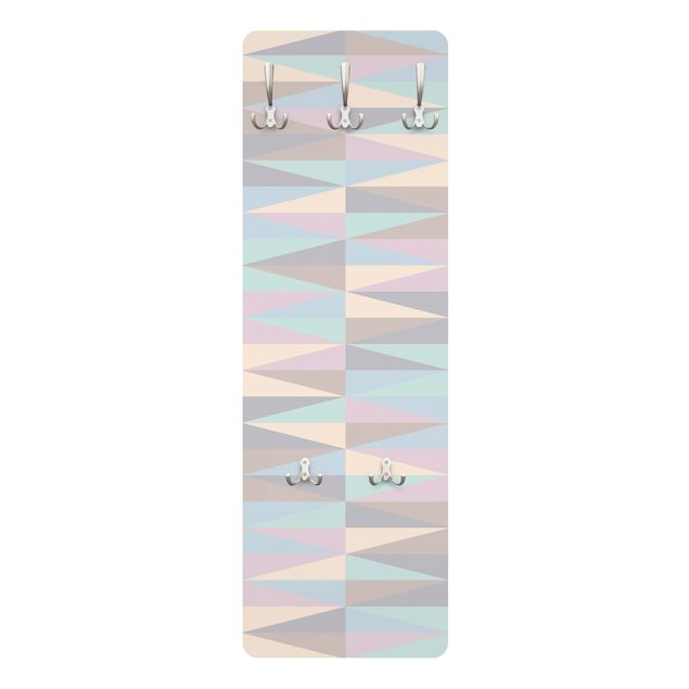 Wall coat hanger Triangles In Pastel Colours